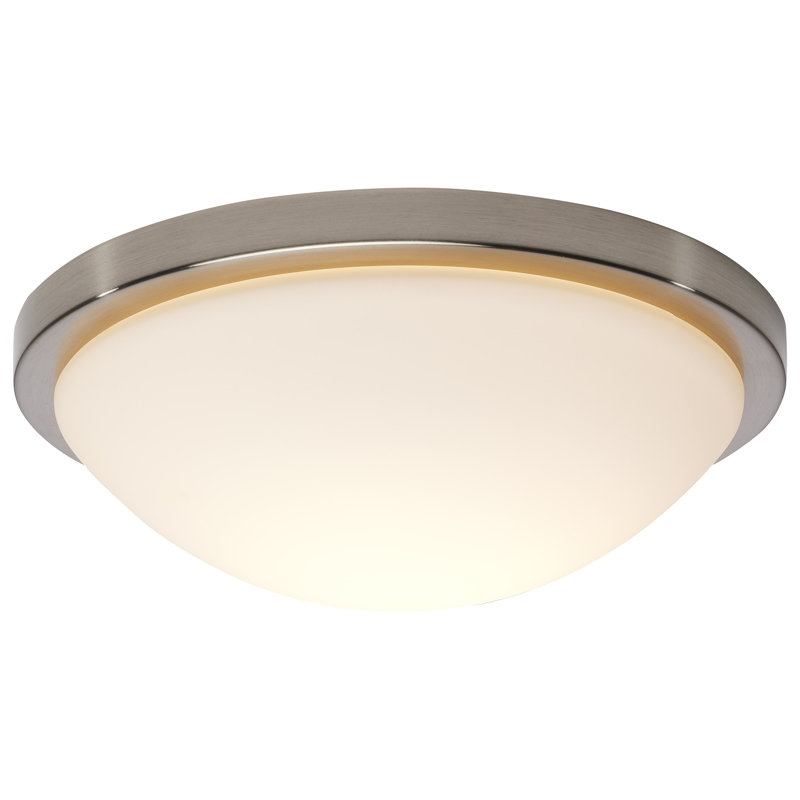 Plafonnier encastré Maleana, Nickel brossé, H 3,88 po x l 11 po x P 11 po
