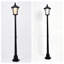 Lampe sur pied solaire classique en aluminium noir