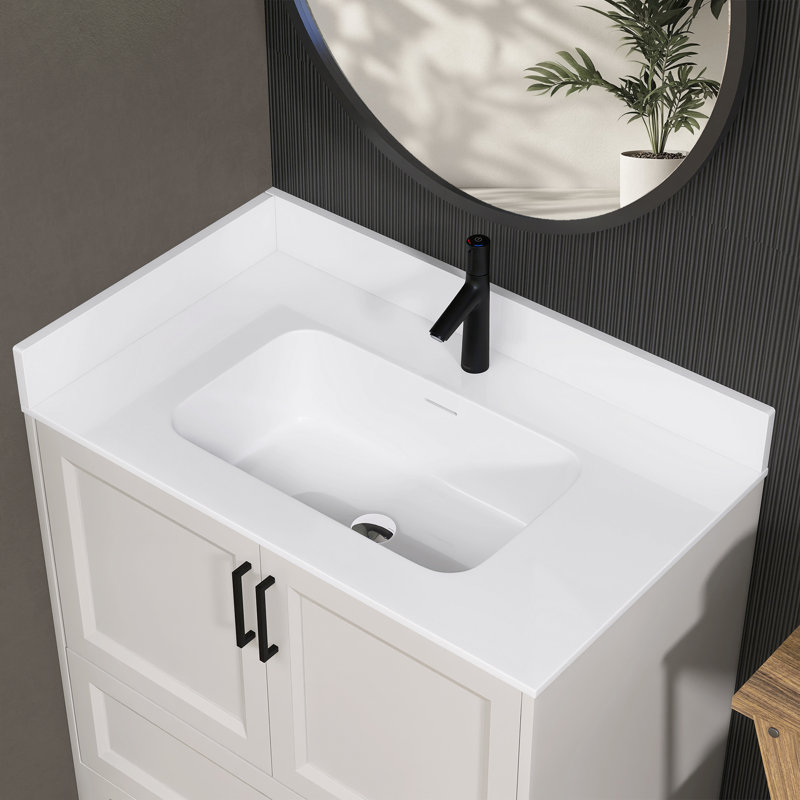 Replacement 21 Inch Sidesplash In White Solid Surface