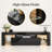 Manjesh  63'' Media Console, TV Stand for TV up to 70",Entertainment Center with LED Lights-633386167