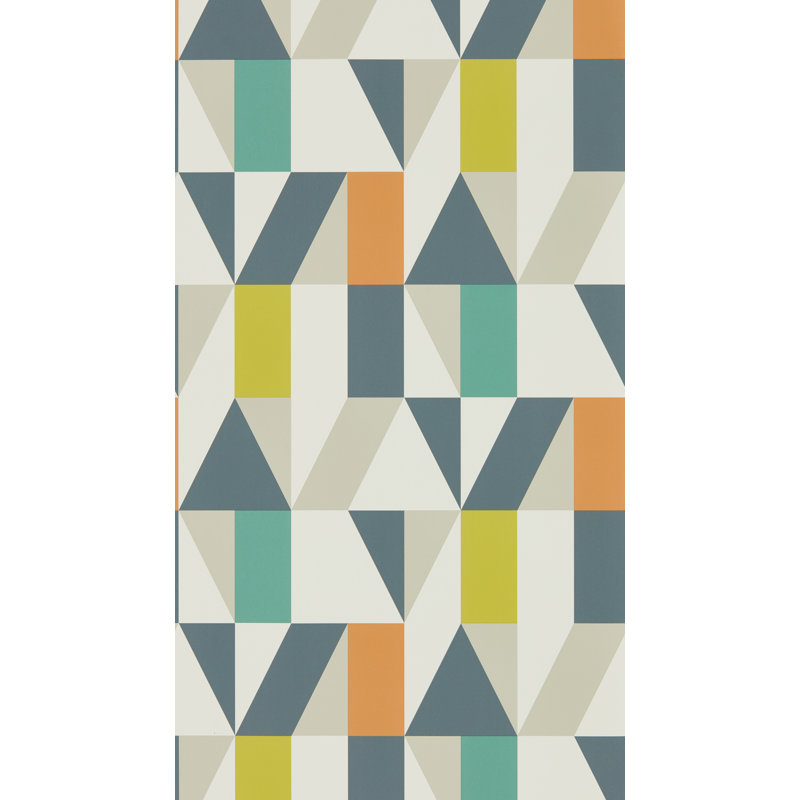 10.05m x 52cm Matte Wallpaper Roll, Citrus/Paprika/Forest