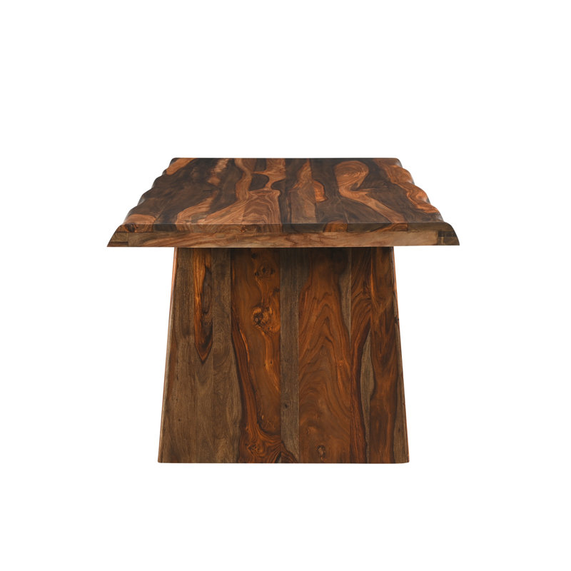 Chaliyah Solid Wood Dining Table, 38" W x 74" L, Walnut
