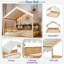 Lit en bois avec auvent, 3 étagères de rangement et lumière DEL-1652989211