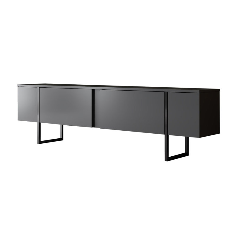 Meuble télé pour téléviseur de 78 po ou moins Krisann, Anthracite / noir