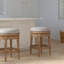 Tabouret de bar pivotant sans dossier, naturel patiné