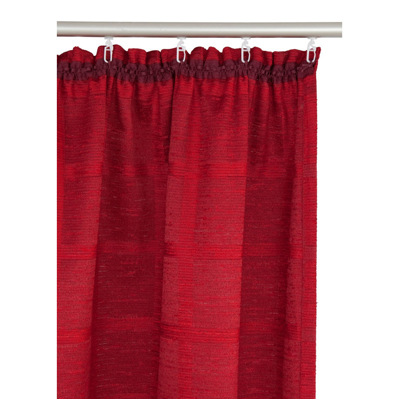 Shire Room Darkening Single Curtain Panel, Red, 132 W x 245 D cm