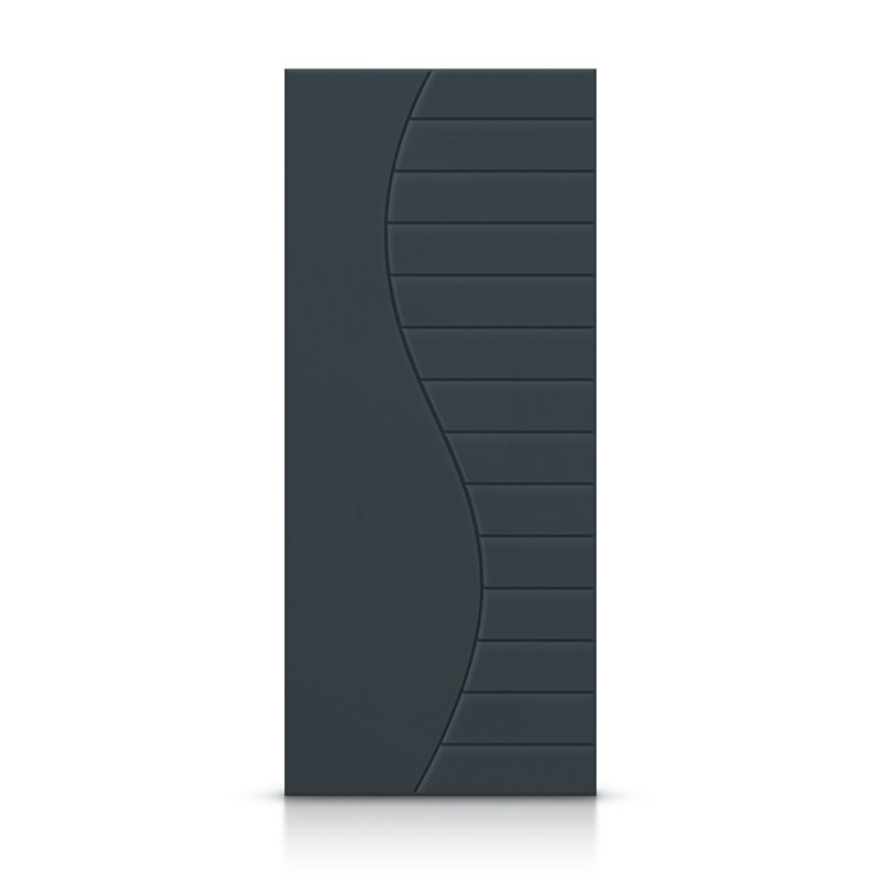 Porte à panneaux et en bois manufacturé standard, 30 po x 84 po, Gris anthracite