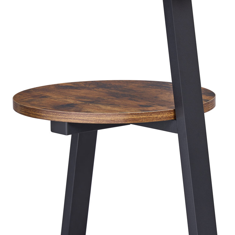 Herald End Table, Black, Rustic Brown