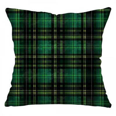 Blend Tartan Microsuede Reversible Throw Pillow