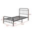 Structure de lit plateforme en métal avec tête de lit sans sommier simple