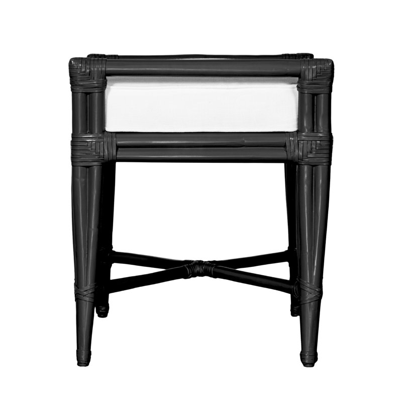 Malacca Upholstered Bench, Hisbiscus Pink