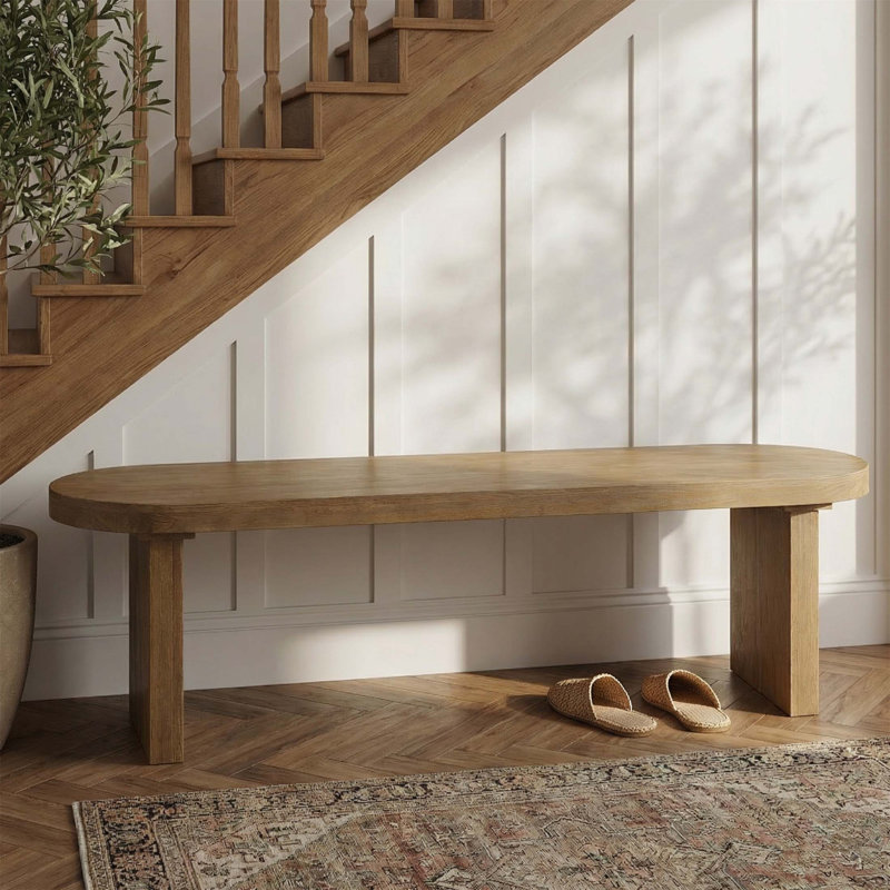 Banc de salle à manger d'intérieur en pin, siège en bois massif de L 62,9 po, capacité de poids de 350 lb, pouvant accueillir 3 personnes pour la cuisine, la salle à manger et l'espace de vie