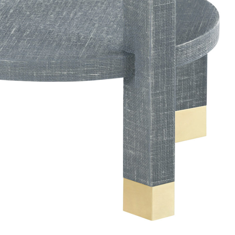 Claudette End Table, Gray, Natural