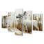 «White Christmas Winter Reindeer Magic II - Christmas Santa Deer», ensemble de reproductions d'art mural