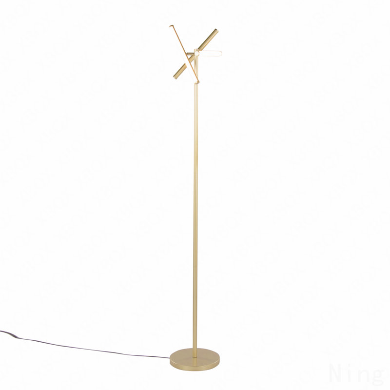 Lampe sur pied pivotante moderne 65 "en métal doré par Lumisource, Doré