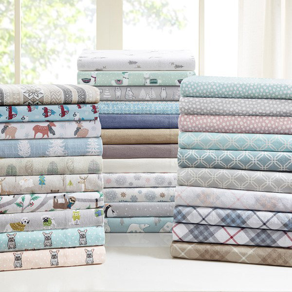 Twin Multi Forest Animals Cotton Flannel Sheet Set