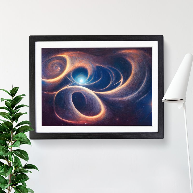 XH1022-8723X Surreal Cosmos Vol.3 1 Piece Single Picture Frame Wall Art, 25cm H x 34cm W x 2cm D, Black