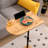 Tray Table Bamboo Height Adjustable Side Table For Sofa C-Shaped Oval End Tables With Slots
