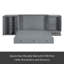 Grand lit escamotable avec port USB, petites armoires et tiroirs-1003451777