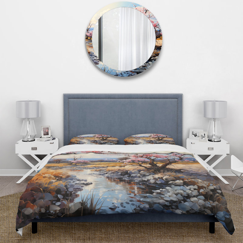 Ensemble de housse de couette en microfibre / polyester , Housse de couette simple + 1 taie décorative stan