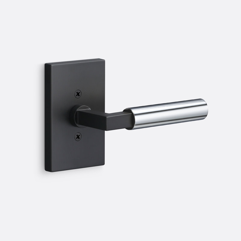 Fausse rosette Levanto, poignée lisse, Chrome poli, Dos plat