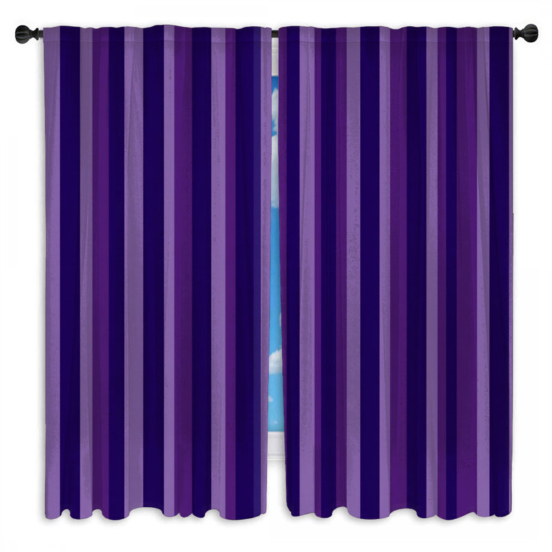 Rideaux à rayures et voilage à rayures - 2 panneaux, 20in x 50in - 2 panels, Obscurcissement de chambre