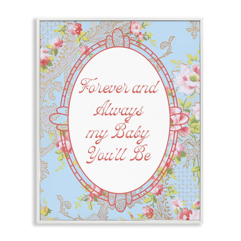 Forever And Always My Baby Framed Giclee, design by Lil' Rue, Coastal White Giclee Framed, 30 x 24
