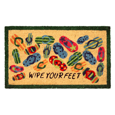 Tapis d'extérieur antidérapant Olen Lots of Flip-Flops 29 po x 17 po
