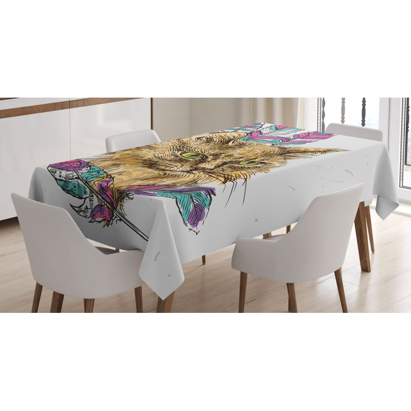Cat Tablecloth, 84" x 60"