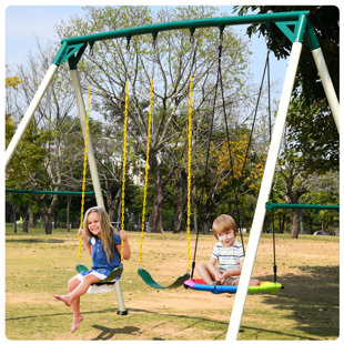 9.5' Heavy Duty Metal Swing Set