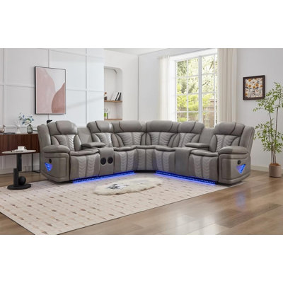 Canapé modulaire inclinable Nova gris