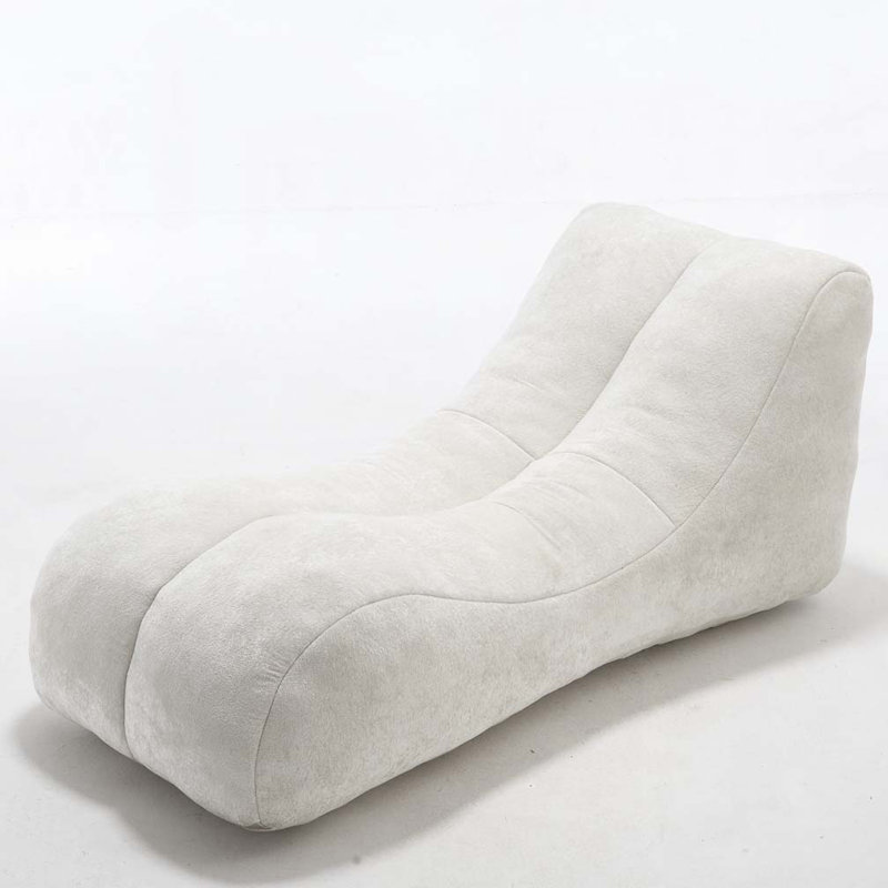 Floor Upholstered Bean Bag, White