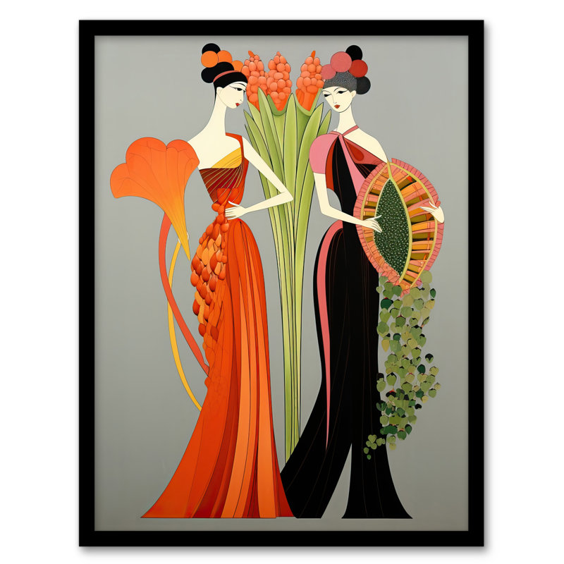 Fruit Market Fashion Conceptual Elegant Women - Single Picture Frame Print