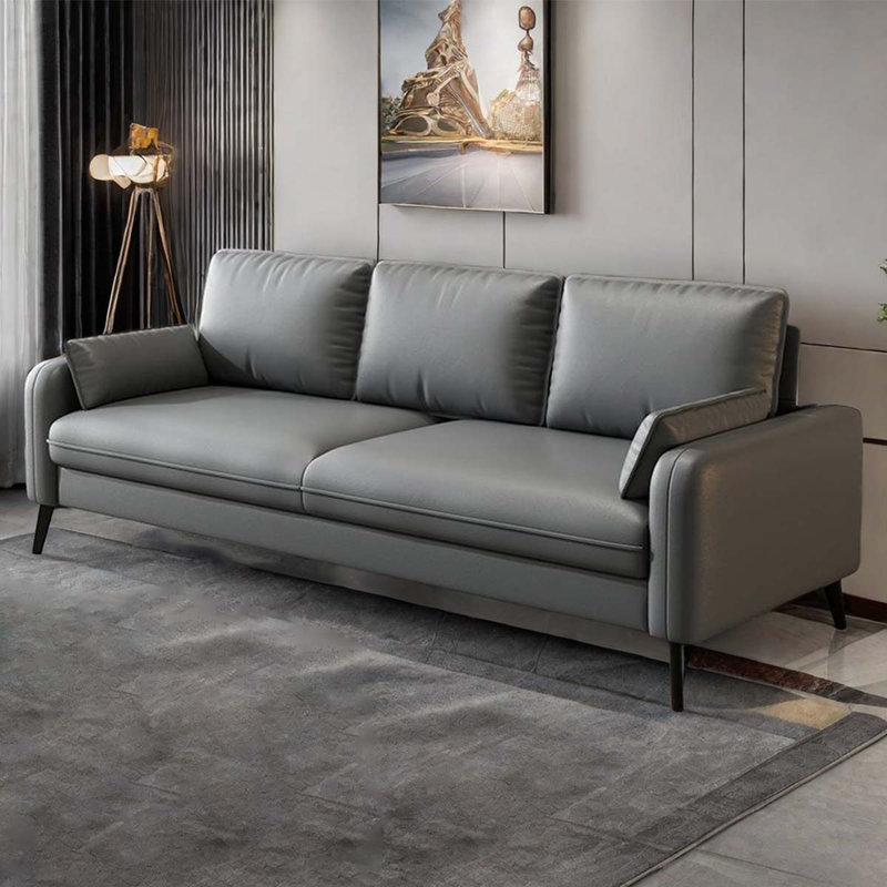 Ensemble de salon en similicuir Trema, Similicuir gris