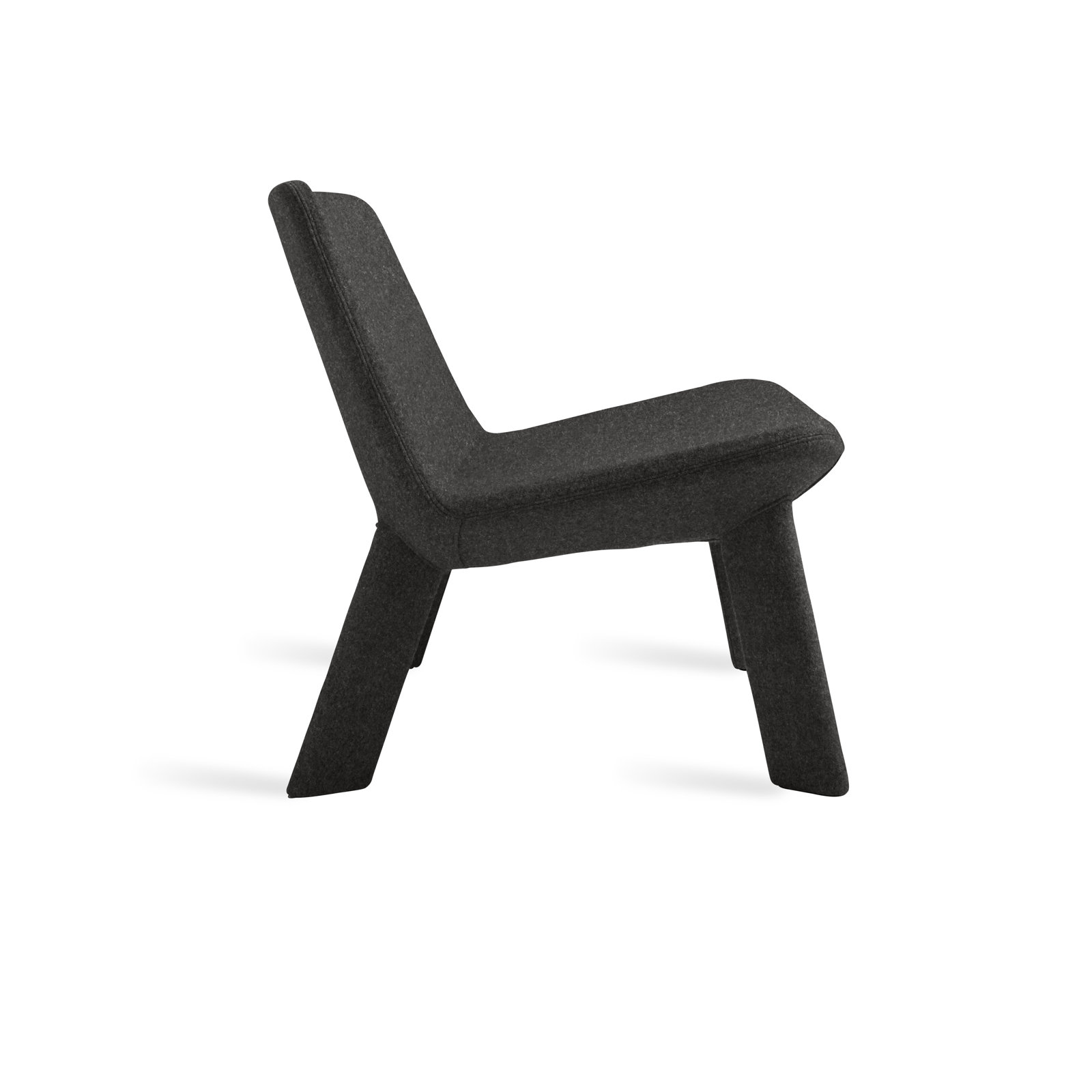 Neat Upholstered Accent Chair, Vesper Charcoal Wool