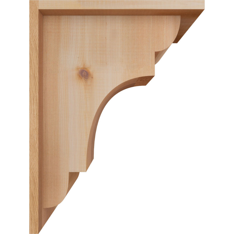 New Brighton Corbel avec plaque arrière, H 16 po x l 7,5 po x P 12 po, Cèdre rouge, Lisse