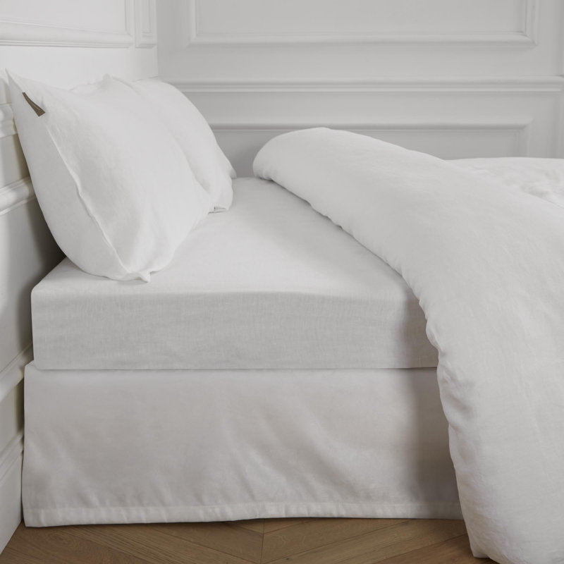 Dziedzic 100% Linen Fitted Sheet, Single (3'), White
