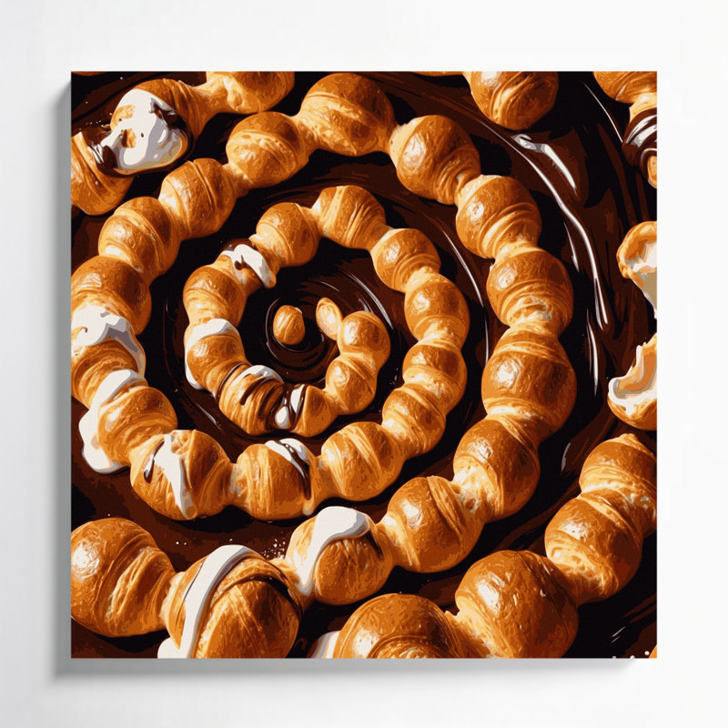 Art mural sur toile, "Desserts profiteroles", H 16 po x l 16 po