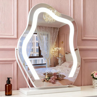 17″ Vanity Mirror with Lights Tabletop Cloud Shaped