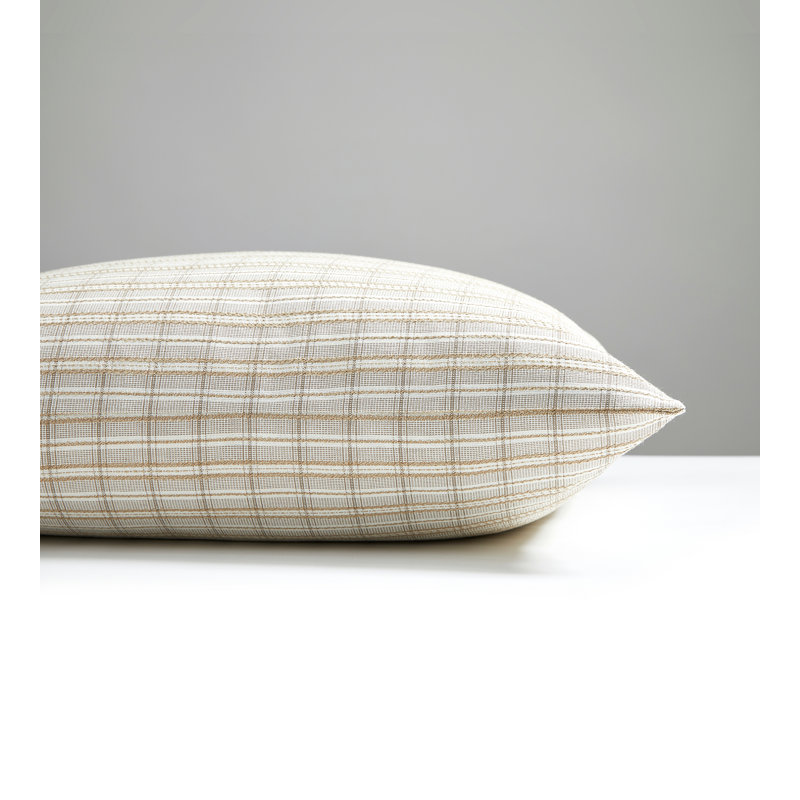 Check Please Square Indoor/Outdoor Pillow Cover & Insert, Birch