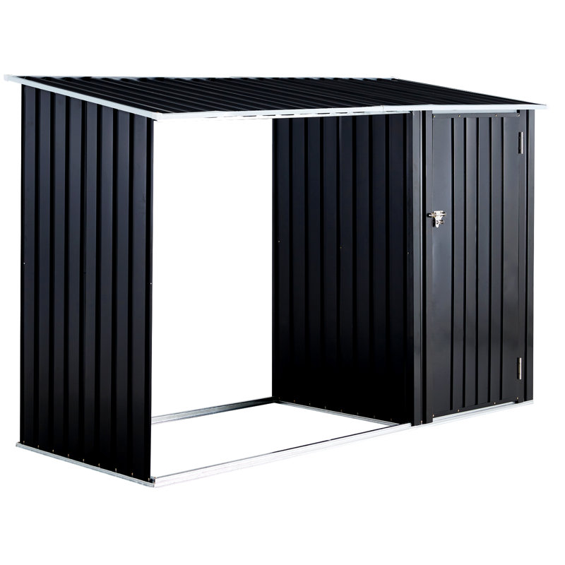 Remise de rangement extérieure avec porte verrouillable et tablettes amovibles, 63.5" H x 98" W x 41" D