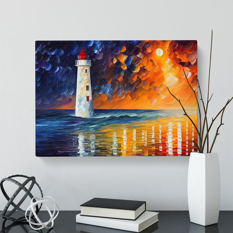 Colourful Lighthouse Vol.4 - Wrapped Canvas, 50cm H x 76cm W x 3cm D