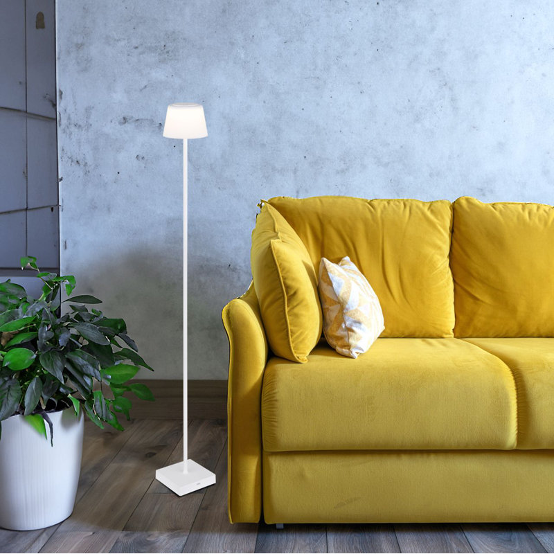 120cm LED Traditional Floor Lamp, White, White