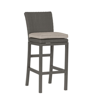 Rustic 30.5" Patio Bar Stool with Cushion