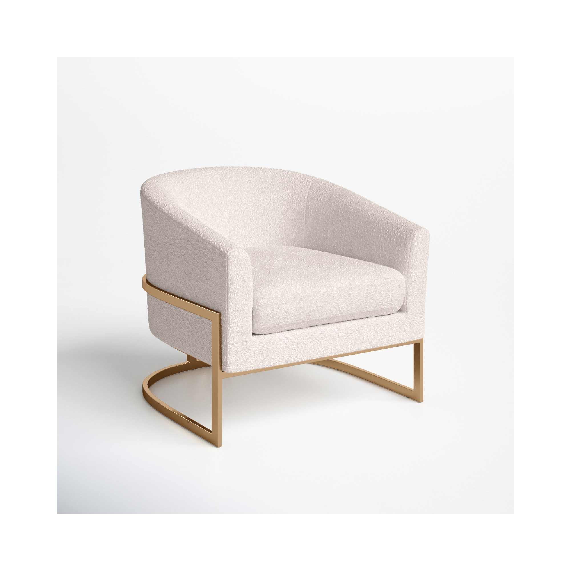 Salzburg Upholstered Barrel Chair, Knoll Natural Polyester Blend