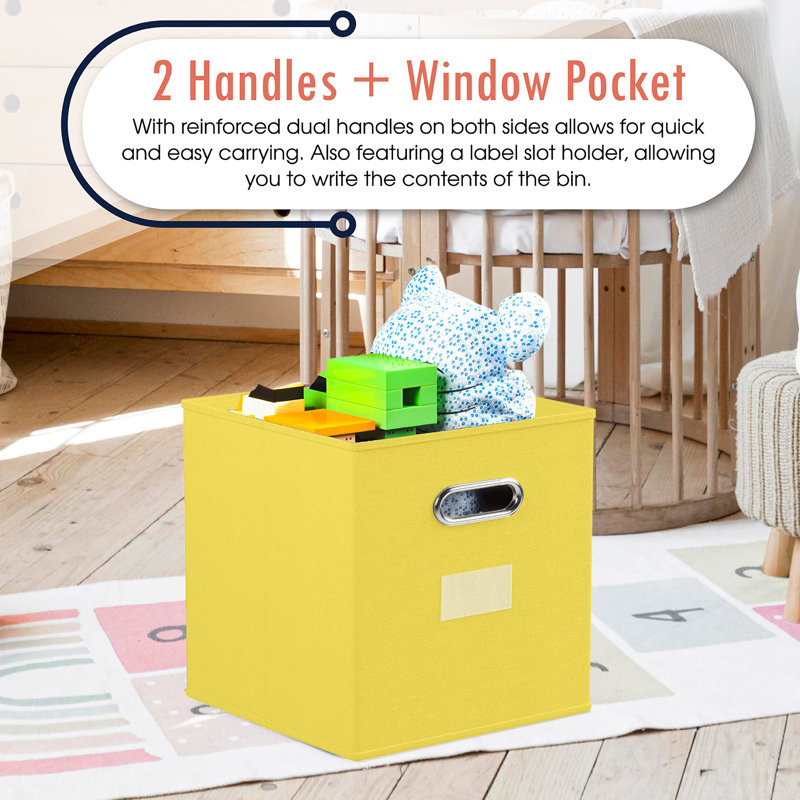 Bac en carton pliable, Jaune