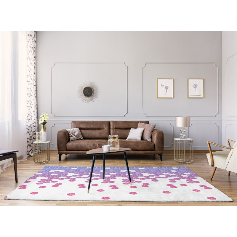Chenille Polka Dots Indoor Rug, Rectangle 8' x 10'