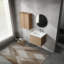 Meuble-lavabo mural avec lavabo et armoire latérale-845134758