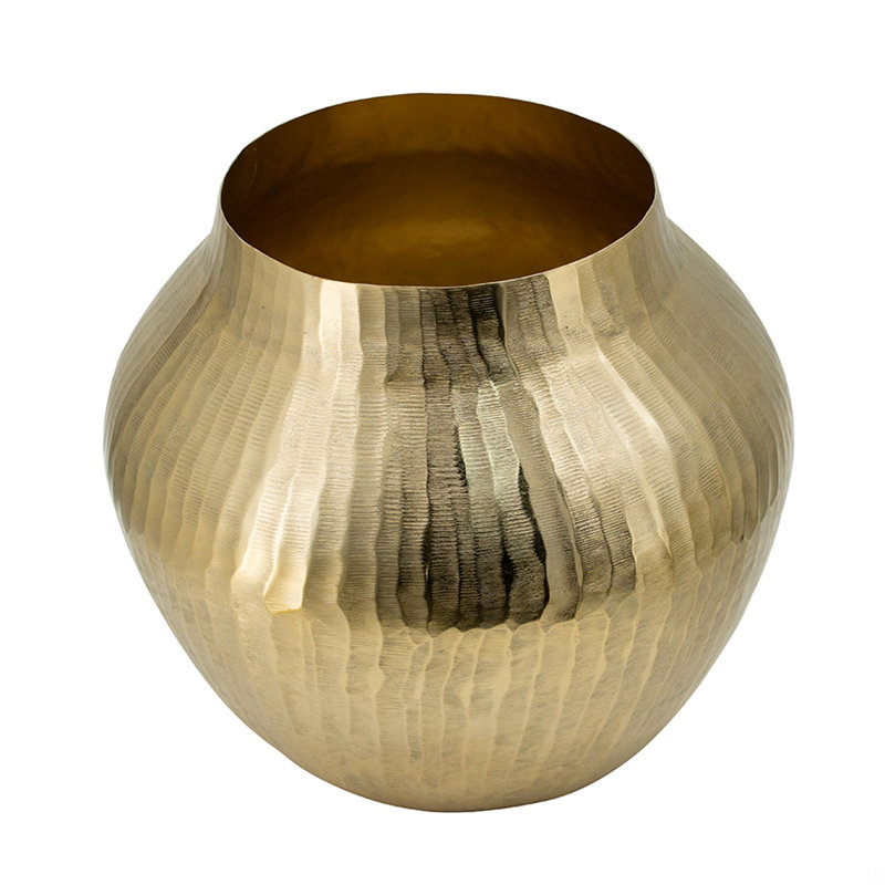 Vase en aluminium, élégant vase de table