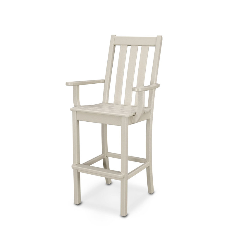 POLYWOOD Vineyard Bar Arm Chair, Sand